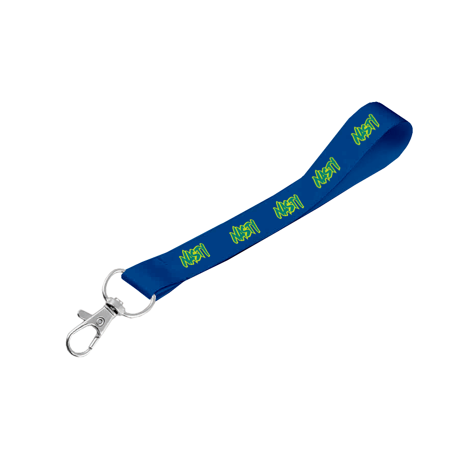 Matte Polyester Wrist Phone Strap D/Sided Print with Snap Hook 20 x 340mm